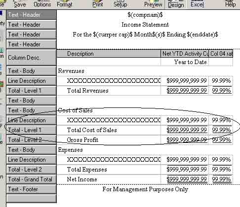 profit and loss statement example. Peachtree Income Statement